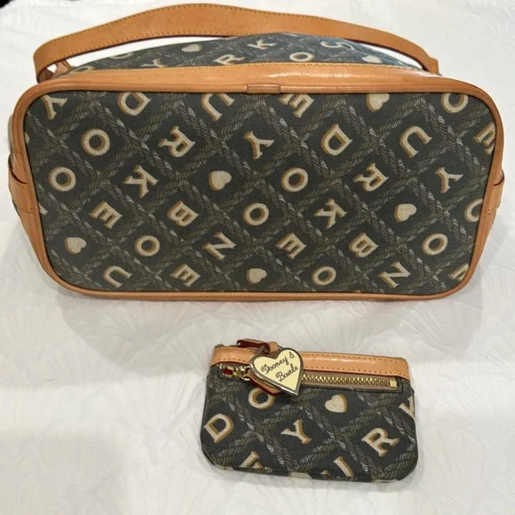 Dooney & Bourke Crossword Cesto Drawstring Shoulder Bag And Coin Purse - Picture 12 of 16